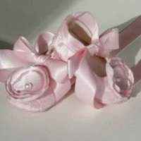 Baby Shoes Pink Flower Girl Pretty