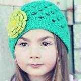 Vintage Style Crocheted Flower Girl Hat Cute