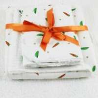 Contemporary Print Chenille Burp Cloth Bib Blanket