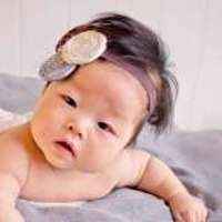 Lois Baby Girl Vintage Style Silk Flower Headband (American Made)