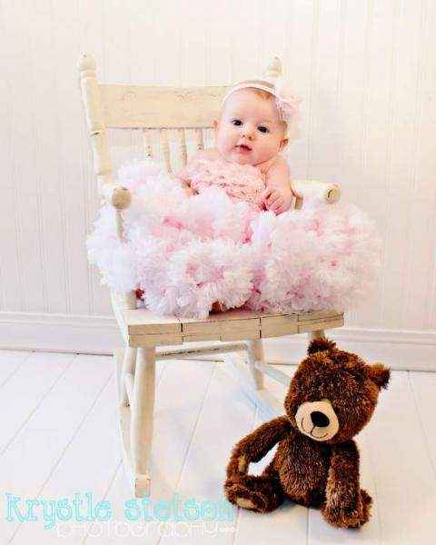 Pink and White Chiffon Baby and Girls Boutique Pettiskirt