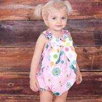 Allegria Sleeveless Baby Girl Bow Romper