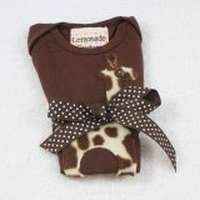 Giraffe Short Sleeve Baby Bodysuit