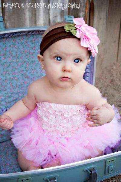 Pink Baby Girl Lace Ruffle Petti Romper