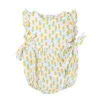 Pineapple Print Sleeveless Baby Girl Romper