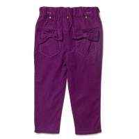 Wine Bow Baby Girl Corduroy Pants