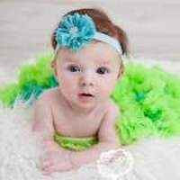 Turquoise and Lime Chiffon Baby Girl Boutique Pettiskirt