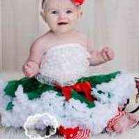 Christmas Green Holiday Chiffon Baby Girl Boutique Pettiskirt