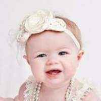 Genevieve Ivory Baby Girl Flower Headband (American Made)