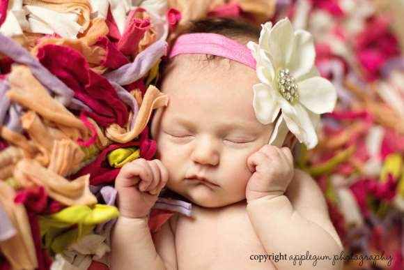 Hattie Baby Girl Rhinestone Flower Headband (American Made)