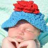 Blue Joy Baby Girl Flower Hat