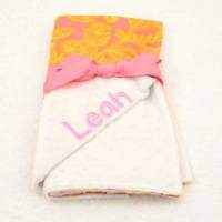 Flower Minky Travel Baby Girl Blanket Available Personalized (American Made)