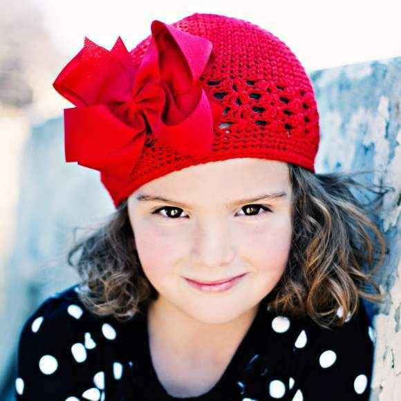 Clo Red Baby Girl Bow Hat