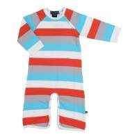 Cool Aqua Striped Baby Long Sleeve Jumpsuit and Pajamas