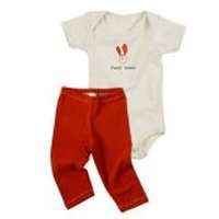 Honey Bunny Baby Outfit Gift Set with Short Sleeve Bodysuit and Pants (Organic Cotton)