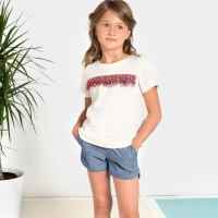 Chambray Girls Trendy Modern Cali Shorts (American Made)