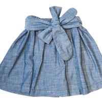Island Sash Chambray Little Girls Skirt (American Made)