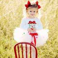 White Christmas Holiday Tulle Baby and Girls Boutique Tutu (American Made)