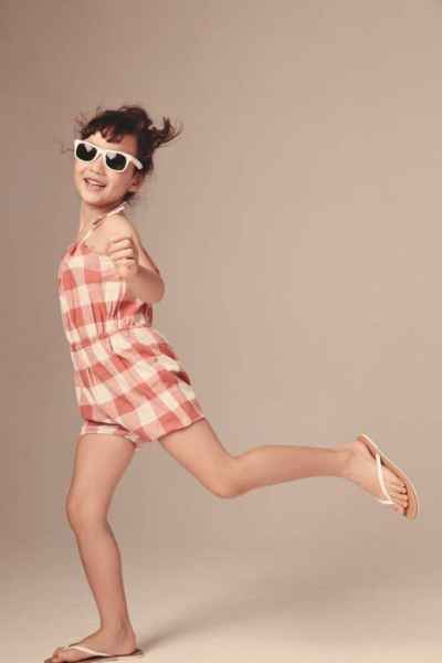 Modern Tie Romper for Little Girls - Lemonade Couture