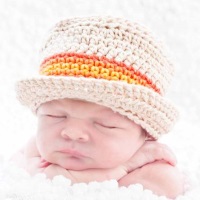 Orange Stripe Grandpa Hall Baby and Boys Hat (American Made)