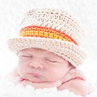 Orange Stripe Grandpa Hall Baby and Boys Hat (American Made)
