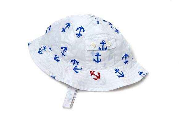 Anchor Print Baby Boy Sun Hat