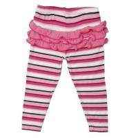 Rose Stripe Baby Girl Ruffle Ultra Soft Leggings (Organic Bamboo)