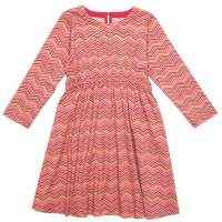 Chevron Long Sleeve Big Girls Dress