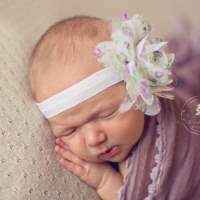Daphne Baby and Girls Floral Headband (American Made)