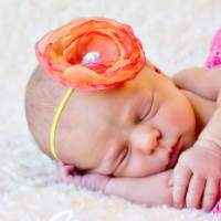 Sophia Baby Girl Organza Flower Headband (American Made)