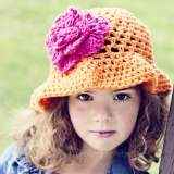 Orange Joy Baby Girl Hat