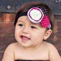 Agnes Red and White Girls Headband (American Made)