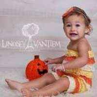 Candy Corn Fall Lace Ruffle Little Girls Petti Romper