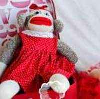 Hallie Girls Sock Monkey Doll Stuffed Toy (American Made)