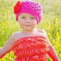 Tilly Girls Hot Pink Crocheted Flower Hat (American Made)