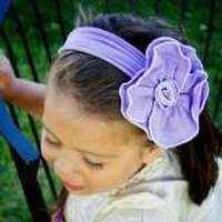 French Lavender Girls Flower Headband (American Made)