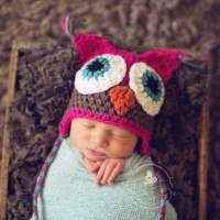 Hot Pink Owl Baby and Toddler Girls Hat