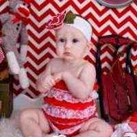 Candy Cane Lace Ruffle Little Girls Christmas Holiday Petti Romper