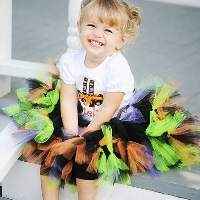 Halloween Witch Tulle Baby and Girls Boutique Petti Tutu Skirt (American Made)