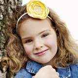 Veronica Girls Yellow Flower Headband (American Made)