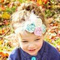 Blanche Girls Shabby Chic Fabric Headband (American Made)