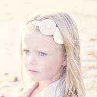 Audrey Girls Vintage Style Silk Flower Headband (American Made)