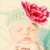 Peony Newborn Baby Girl Flower Hat