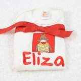 Personalized Girl Sock Monkey Baby Girl Short Sleeve Bodysuit