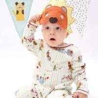 Circus Print Long Sleeve Baby Jumpsuit and Pajamas