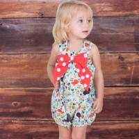 Belezza Sleeveless Baby Girl Bow Romper