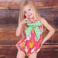 Fiorito Sleeveless Baby Girl Bow Romper