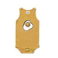 Egg Trendy Sleeveless Baby Boy and Girl Bodysuit (American Made and Organic Cotton)