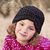 Black Baby and Toddler Girls Cloche Hat