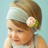 Strawberry Icing Baby and Girls Boutique Flower Headband (American Made)